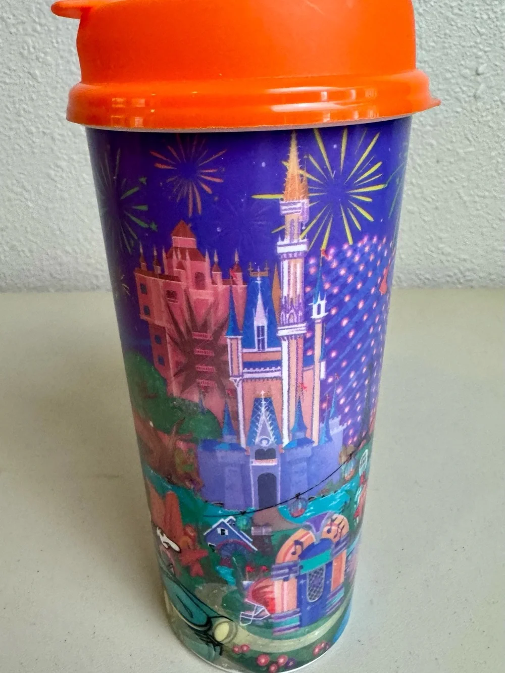 2024 Walt Disney World Resort Reusable Refillable Mug Mickey & Friends ORANGE